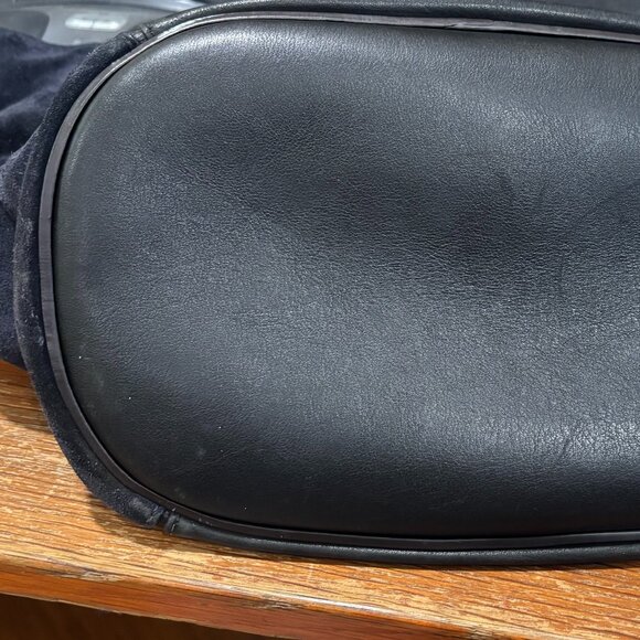 Chloé Myer Tote Bag - Black Leather and Navy Suede - Missing Crossbody Strap - Picture 13 of 14